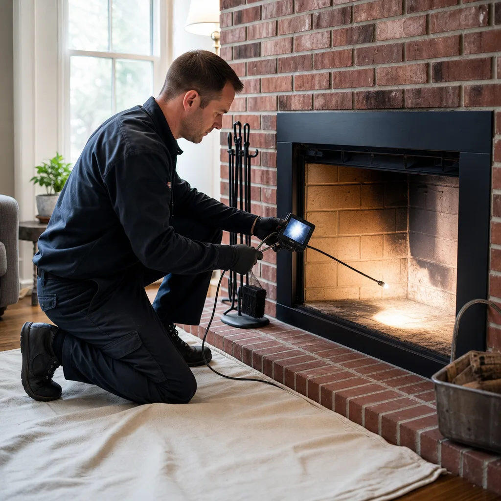 Illustration for premier chimney cleaning same-day service