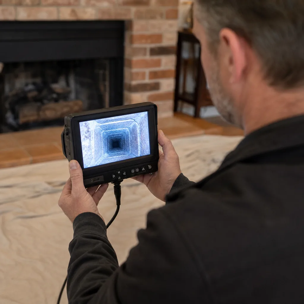 Illustration for certified chimney inspection